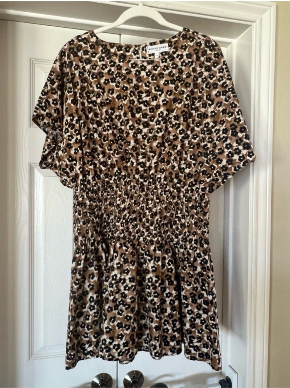 Apiece Apart Mana Mini Dress in Leopard Bouquet Size M - Picture 4 of 4